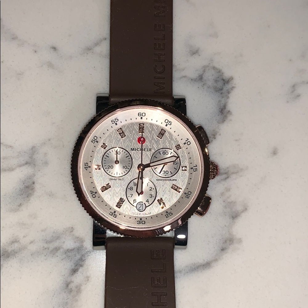 Michele Dual Tone Sport Sail Watch